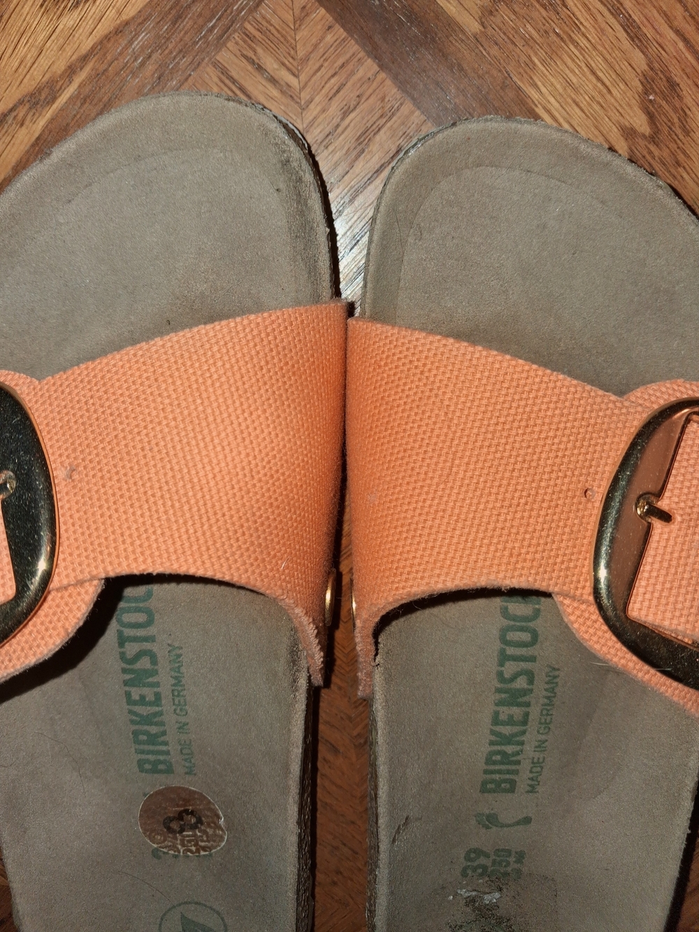 Birkenstock Madrid Big Buckle Coral Peach Sandals Size 39 / US 8